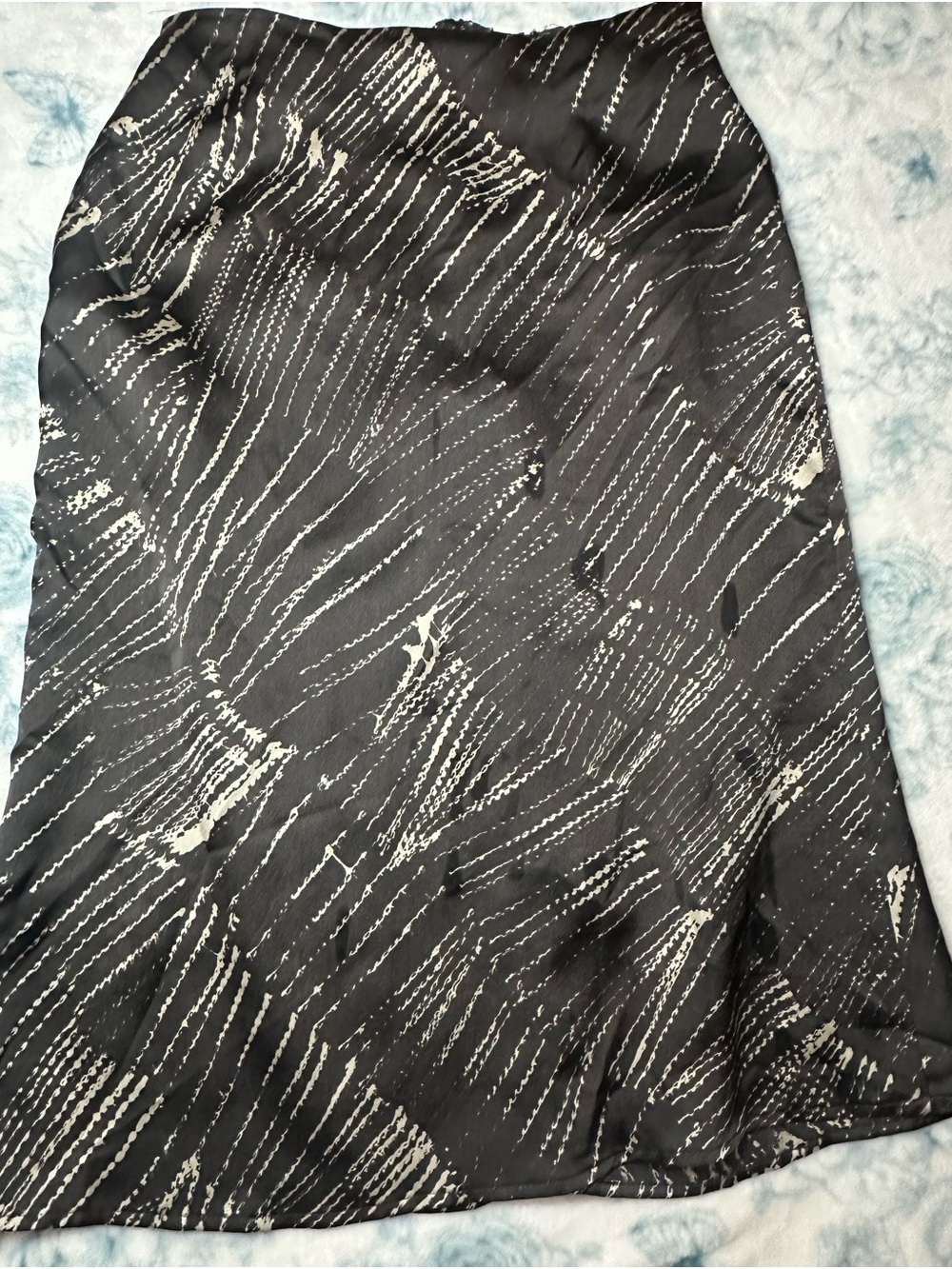 Black & Cream Printed A-Line Women's Skirt
